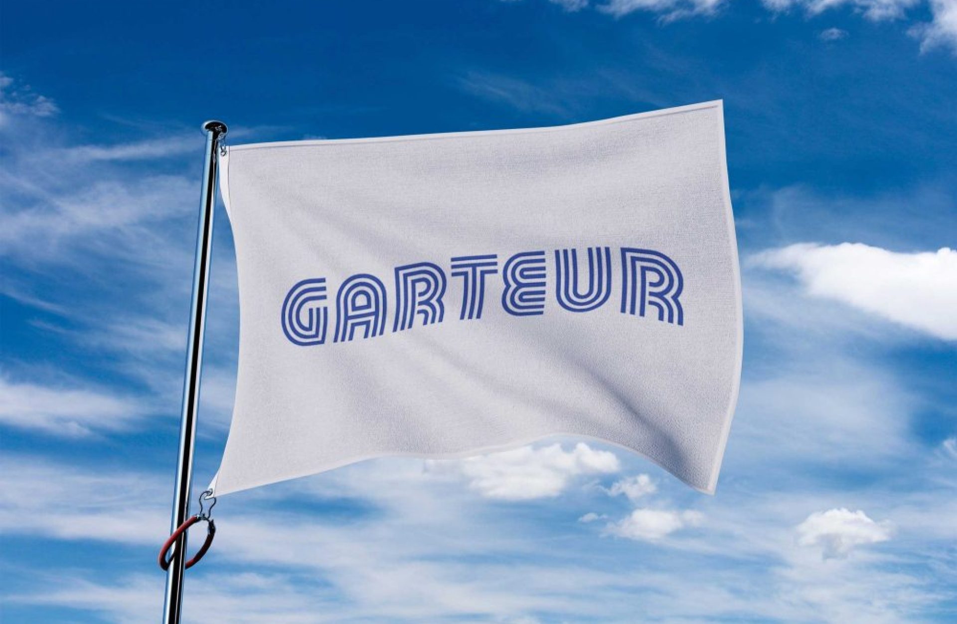 Flagge mit Schriftzug GARTEUR